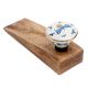 Blue Golden Firefly glowworm Pattern Flat Ceramic Wooden Door Stopper